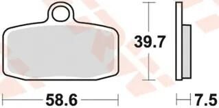 TRW plaquettes de frein mcb 842 plaquette de frein mcb 842 si métal fritté
