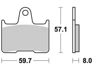 TRW plaquettes de frein mcb 691 plaquette de frein mcb 691 pc organique perf.confort