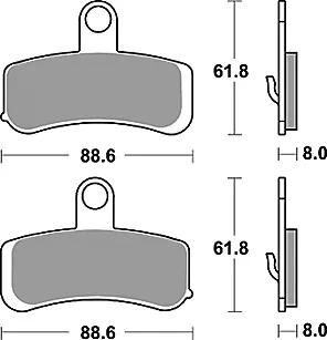 Trw -lucas plaquette de frein mcb 813 plaquette de frein mcb 813 pc perf organique. confort