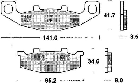 Plaquettes de frein TRW MCB 569 plaquette de frein MCB 569 norme organique