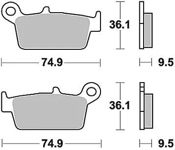 Plaquettes de frein TRW mcb 575 plaquette de frein mcb 575 si métal fritté