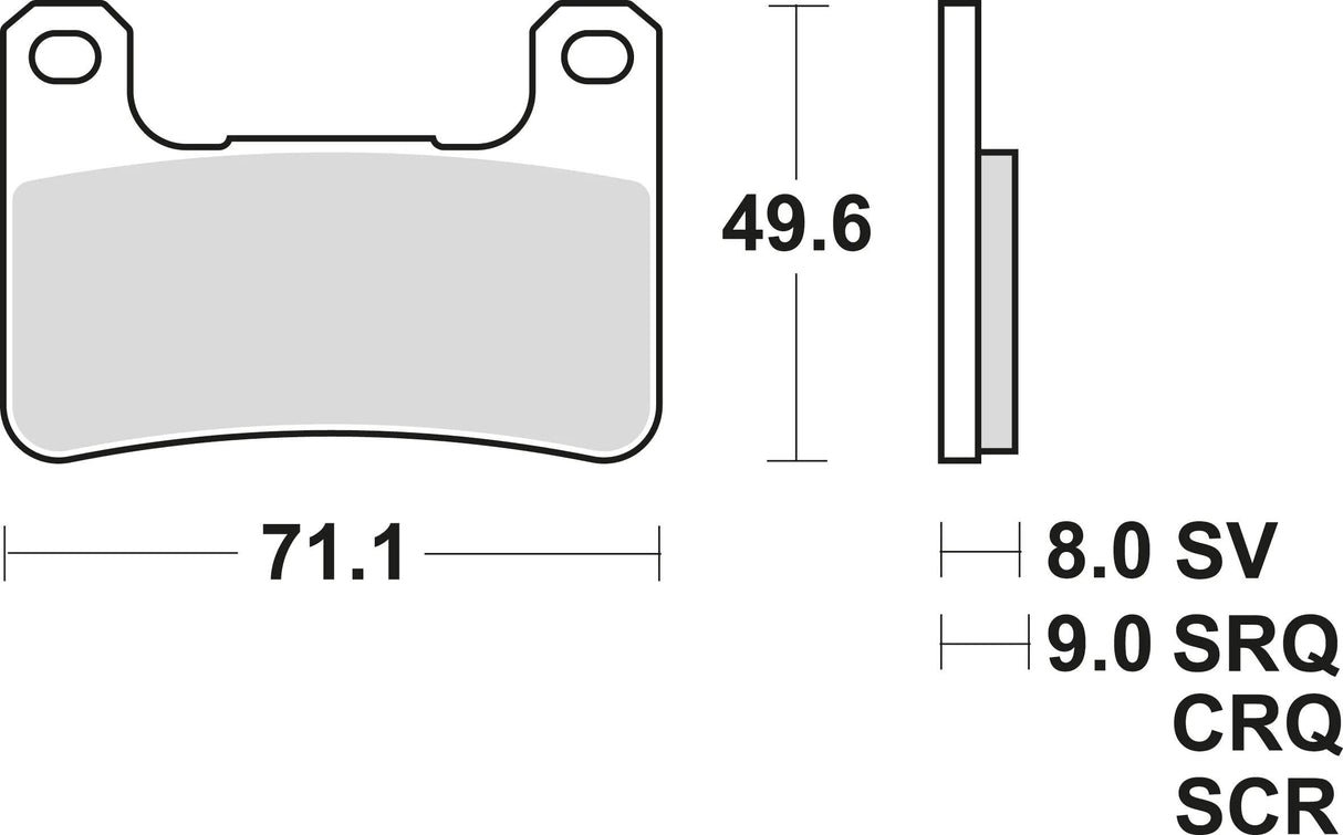 TRW -lucas plaquettes de frein mcb 752 plaquette de frein mcb 752 sv métal fritté