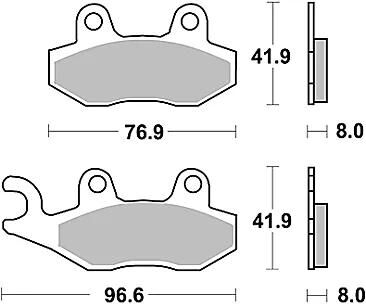 TRW plaquettes de frein mcb 582 plaquette de frein mcb 582 sv métal fritté