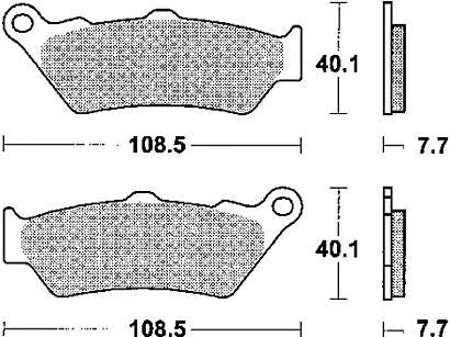 TRW plaquettes de frein mcb 671 plaquette de frein mcb 671 sv métal fritté