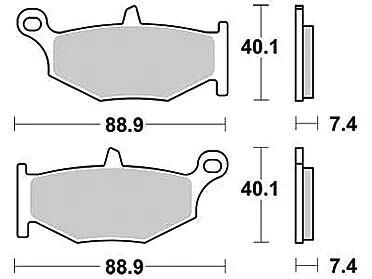 TRW plaquettes de frein mcb 783 plaquette de frein mcb 783 sh métal fritté