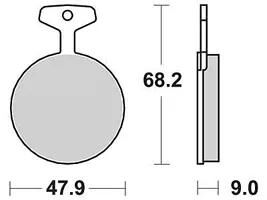 Plaquettes de frein TRW MCB 44 plaquette de frein MCB 44 norme organique