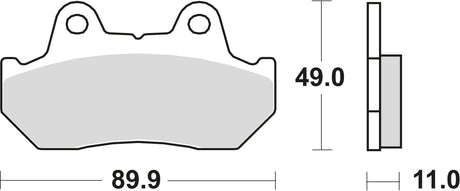 Plaquettes de frein TRW mcb 512 plaquette de frein mcb 512 sh métal fritté