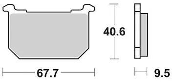 Plaquettes de frein TRW MCB 516 plaquette de frein MCB 516 norme organique