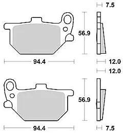 Plaquettes de frein TRW MCB 520 plaquette de frein MCB 520 norme organique