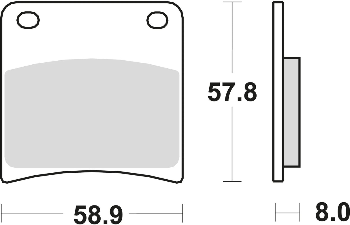 TRW plaquettes de frein mcb 591 plaquettes de frein frittées mcb 591 sv