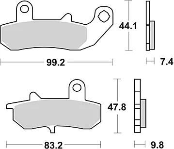 Plaquettes de frein TRW mcb 612 plaquette de frein mcb 612 sh métal fritté