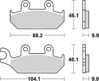 Plaquettes de frein TRW mcb 627 plaquette de frein mcb 627 sv métal fritté