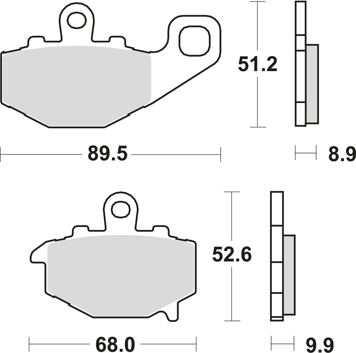 Plaquettes de frein TRW mcb 662 plaquette de frein mcb 662 sh métal fritté