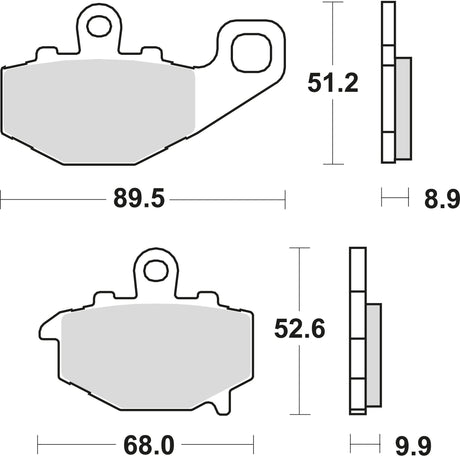 Plaquettes de frein TRW mcb 662 plaquette de frein mcb 662 sh métal fritté