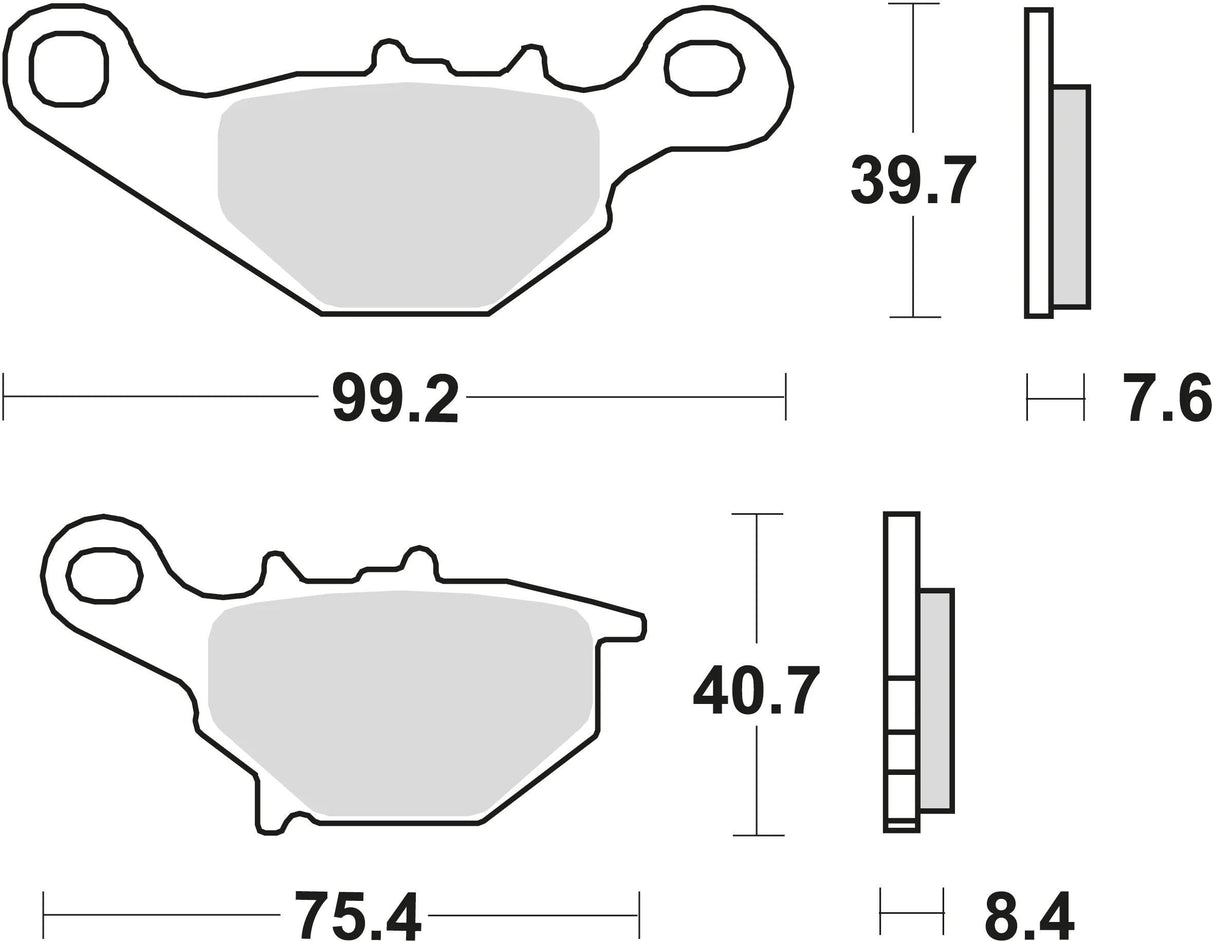 TRW plaquettes de frein mcb 679 plaquette de frein mcb 679 si métal fritté