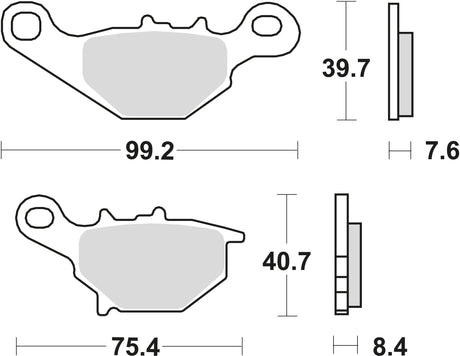 TRW plaquettes de frein mcb 679 plaquette de frein mcb 679 si métal fritté