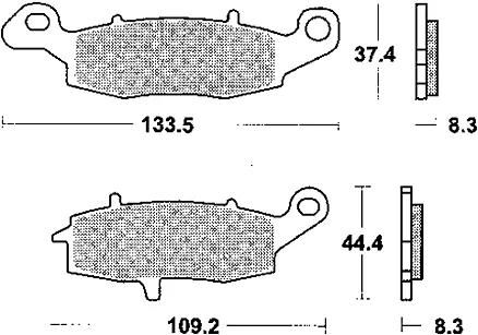 Plaquettes de frein TRW mcb 681 plaquette de frein mcb 681 sh métal fritté