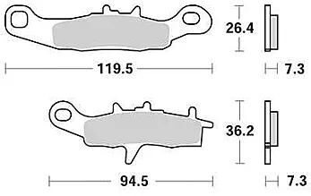TRW plaquettes de frein mcb 697 plaquette de frein mcb 697 rsi sint.metal offr.rac.