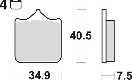 Plaquettes de frein TRW MCB 721 plaquette de frein MCB 721 CRQ Hyper Carbon Racing