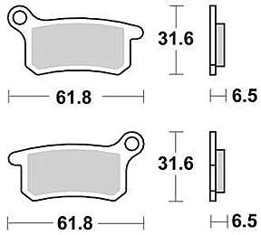 TRW plaquettes de frein mcb 740 plaquettes de frein frittées mcb 740 si