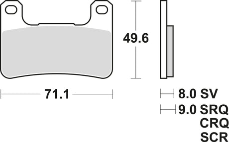 Plaquettes de frein TRW MCB 752 plaquette de frein MCB 752 CRQ Hyper Carbon Racing