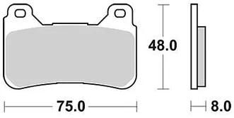 Plaquettes de frein TRW mcb 755 plaquette de frein mcb 755 sv métal fritté