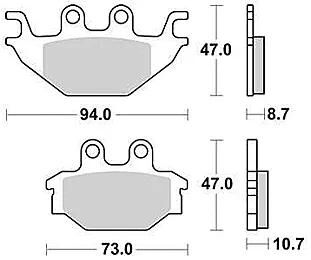 Plaquettes de frein TRW mcb 760 plaquette de frein mcb 760 si métal fritté