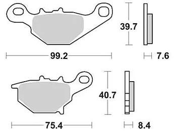 TRW plaquettes de frein mcb 772 plaquette de frein mcb 772 si métal fritté