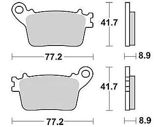 Plaquettes de frein TRW mcb 784 plaquette de frein mcb 784 sh métal fritté