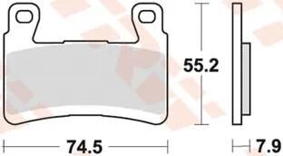 Plaquettes de frein TRW MCB850 plaquette de frein MCB 850 TRQ Sin.Metal Racing