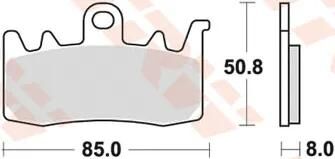 Plaquettes de frein TRW MCB856 Plaquettes de frein MCB 856 TRQ Sint. course de métal