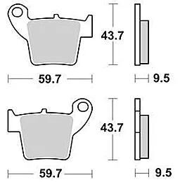 TRW plaquettes de frein mcb 730 plaquette de frein mcb 730 rsi sint.metal offr.rac.