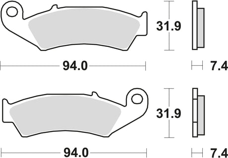 TRW plaquettes de frein mcb 574 plaquette de frein mcb 574 rsi sint.metal offr.rac.