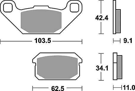 Plaquettes de frein TRW mcb 805 plaquette de frein mcb 805 si métal fritté