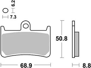 Plaquettes de frein TRW mcb 611 plaquette de frein mcb 611 srm métal fritté