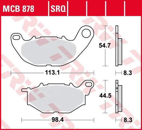TRW -lucas plaquettes de frein mcb 878 plaquette de frein mcb 878 trq sint.metal racing