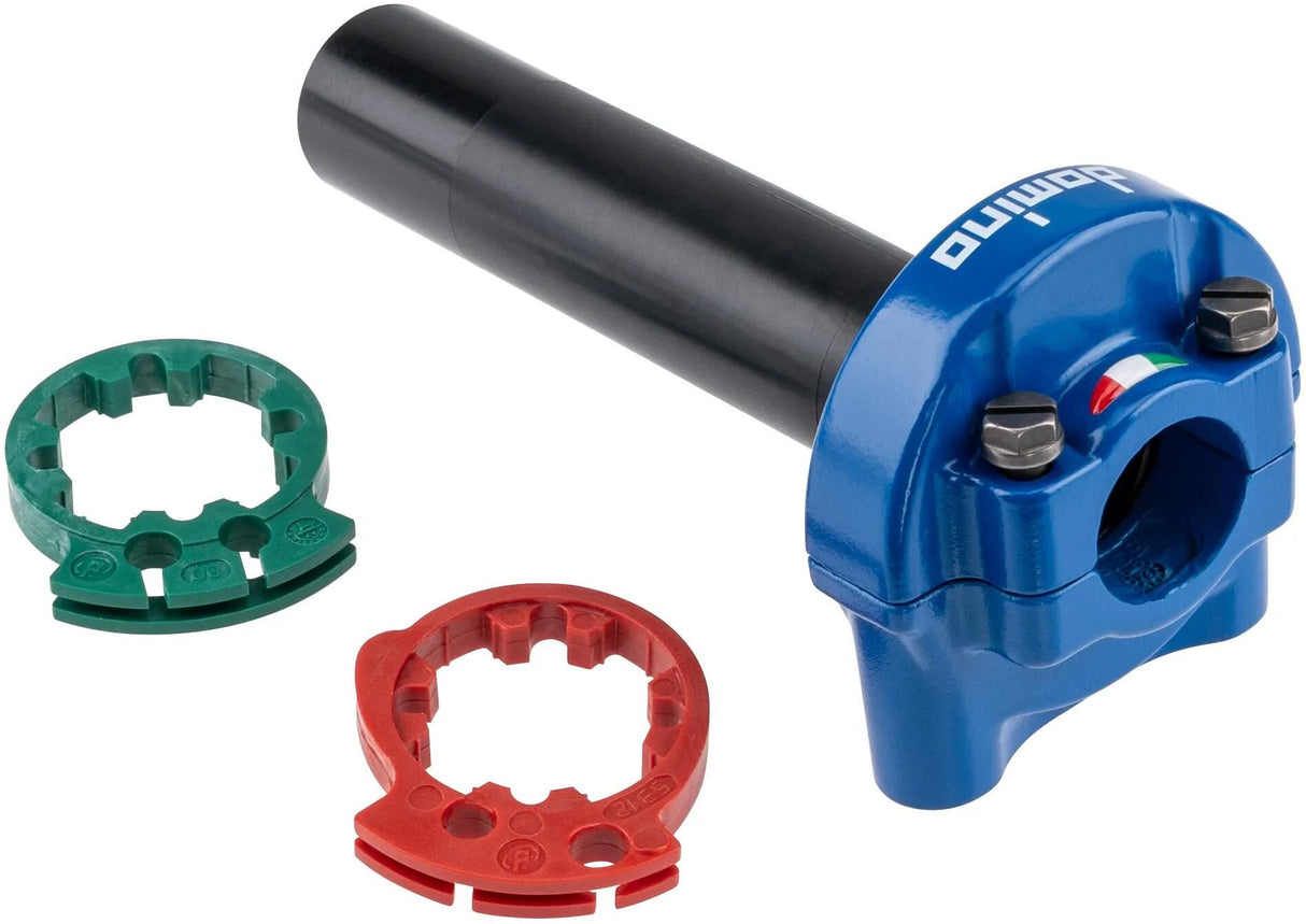 Domino gaz grip armatur xm2 poignées d'accélérateur aluminium bleu 2-pull xm2