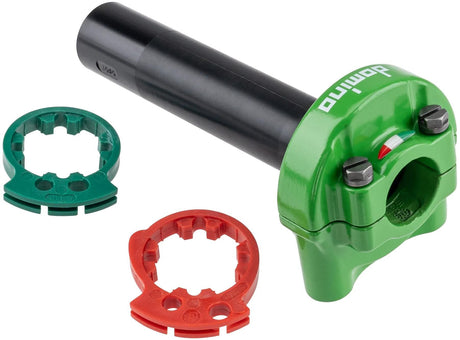 Luminaire à poignée tournante à gaz Domino xm2 . poignées d'accélérateur alu vert 2 trains xm2