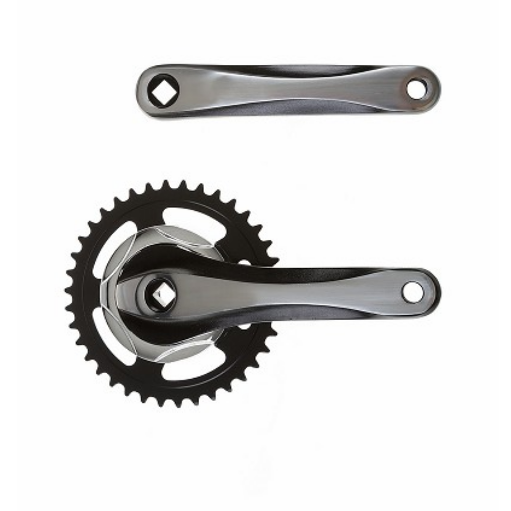 FALKX FALKX 2 TONE CRANKSET 38T BLACK-SILVER