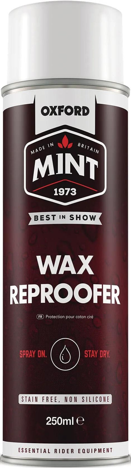 Menthe Oxford imprégnation spray cire coton réimprégnant cire spray oxford 250ml