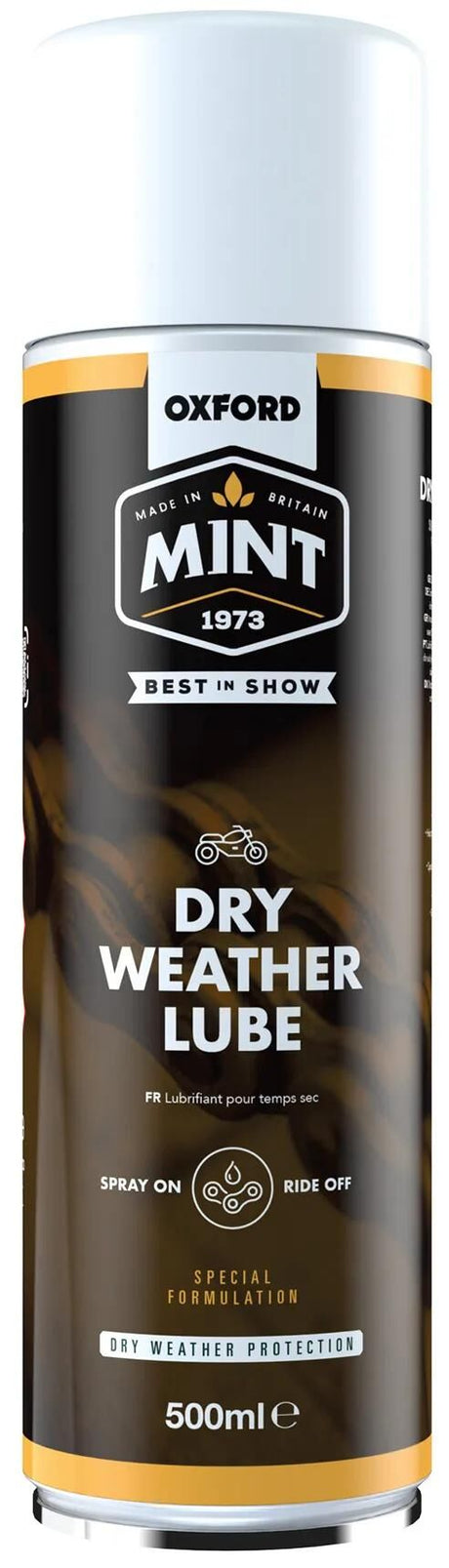 Spray pour chaîne Oxford menthe, lubrifiant pour temps sec, 500 ml, oc205