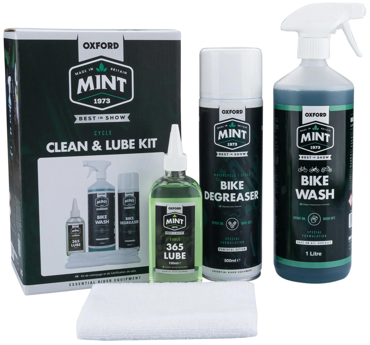 Ensemble de nettoyage Mint Oxford, kit de lubrification pour chaîne de cycle, ensemble de nettoyage Oxford