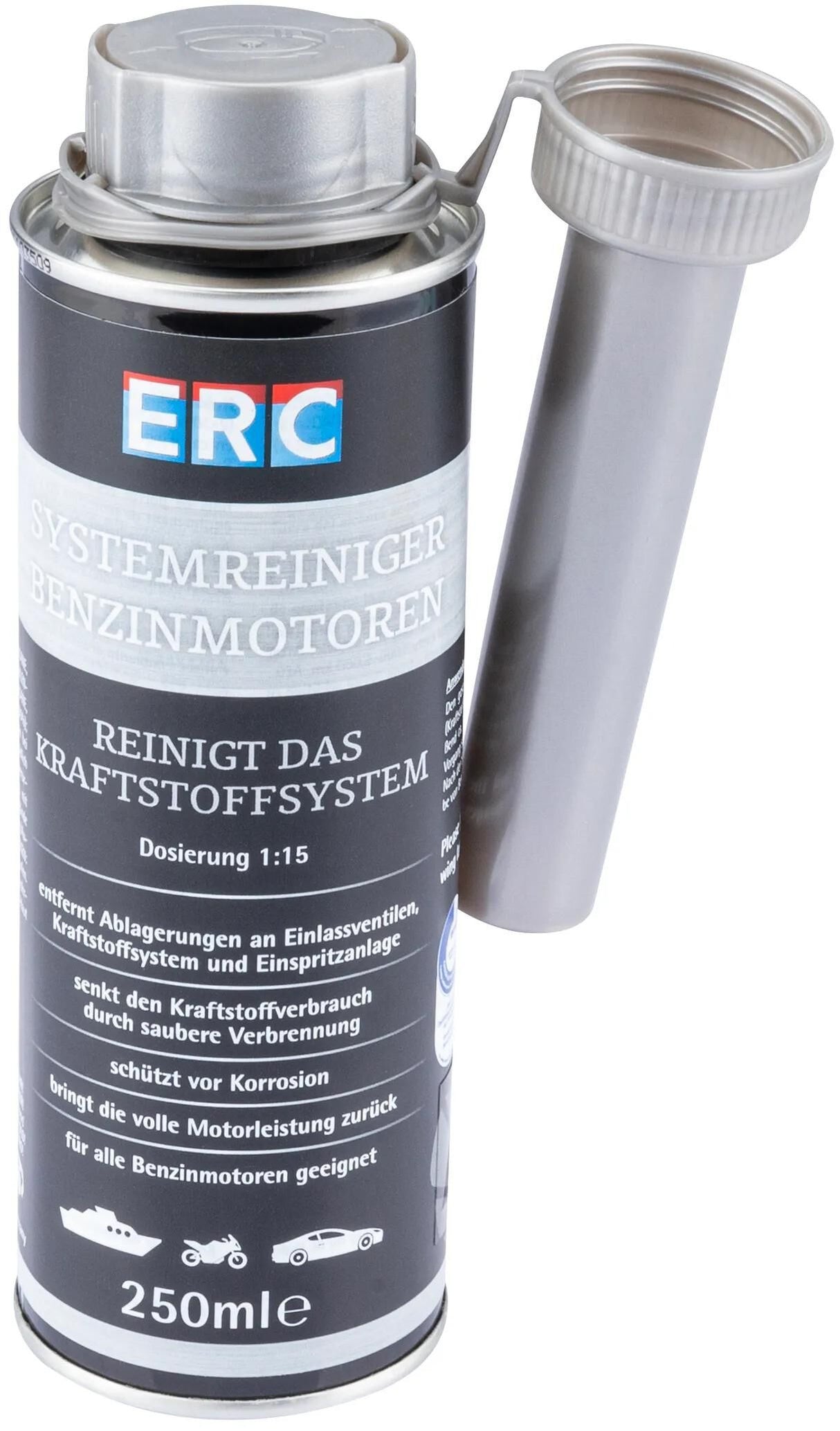 Erc nettoyant pour système de nettoyage à essence nettoyant pour systèmes de moteurs à essence f. moteurs à essence 250 m