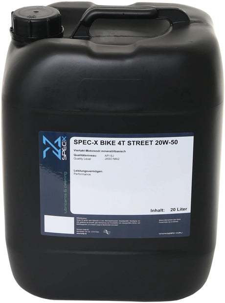 Huile moteur Spec-x vélo 4t huile moteur rue 4t 20w-50 stre 20l vélo