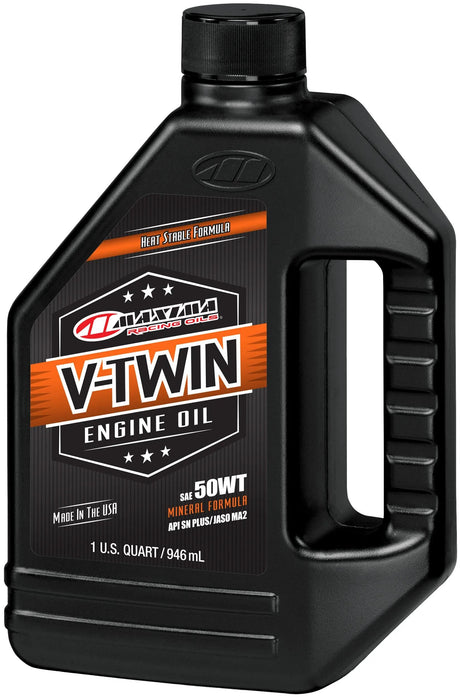 Maxima Racing Oils Huile moteur V-Twin minérale. huile moteur maxima v-twin minérale sae 50w 946ml