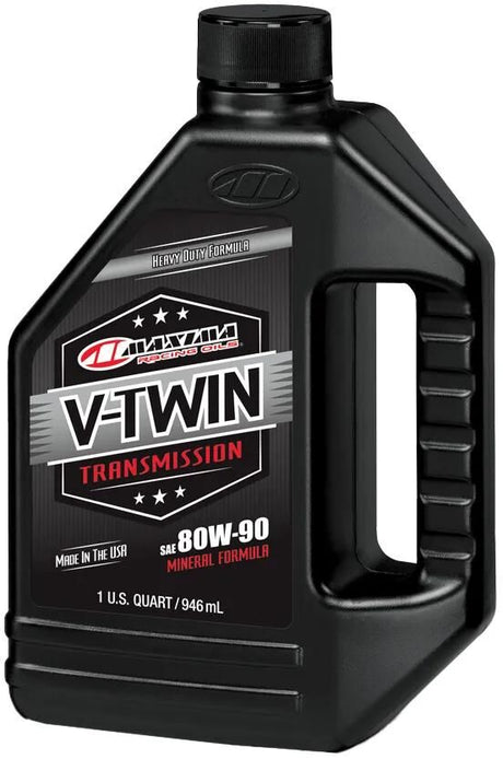 Huile de transmission Maxima Racing Oils Huile pour engrenages de transmission V-Twin 80w-90. trans. huile maxima v-twin 80w-90 946ml