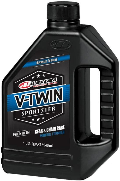 Huiles de course Maxima, huile de transmission, huile de carter de chaîne d'engrenages v-twin sportster 85w. huile pour engrenages 85wt maxima 946ml v-twin sportster