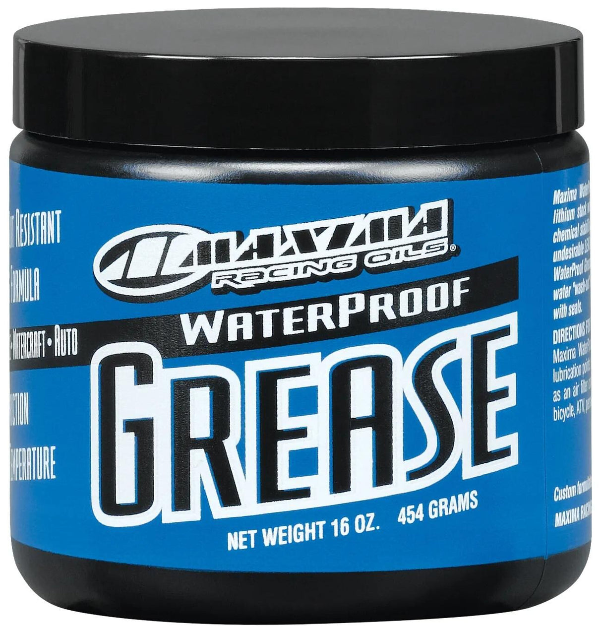 Maxima Racing Oils Graisse universelle haute température imperméable. graisse polyvalente maxim 454gr waterproof