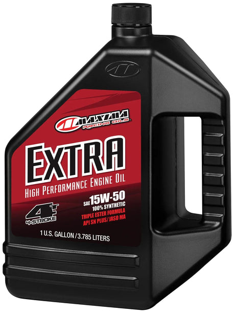 Huile moteur Maxima Racing Oils extra 100% synthétique 4t. huile moteur 4t 15w-50 maxima 3,785l extra