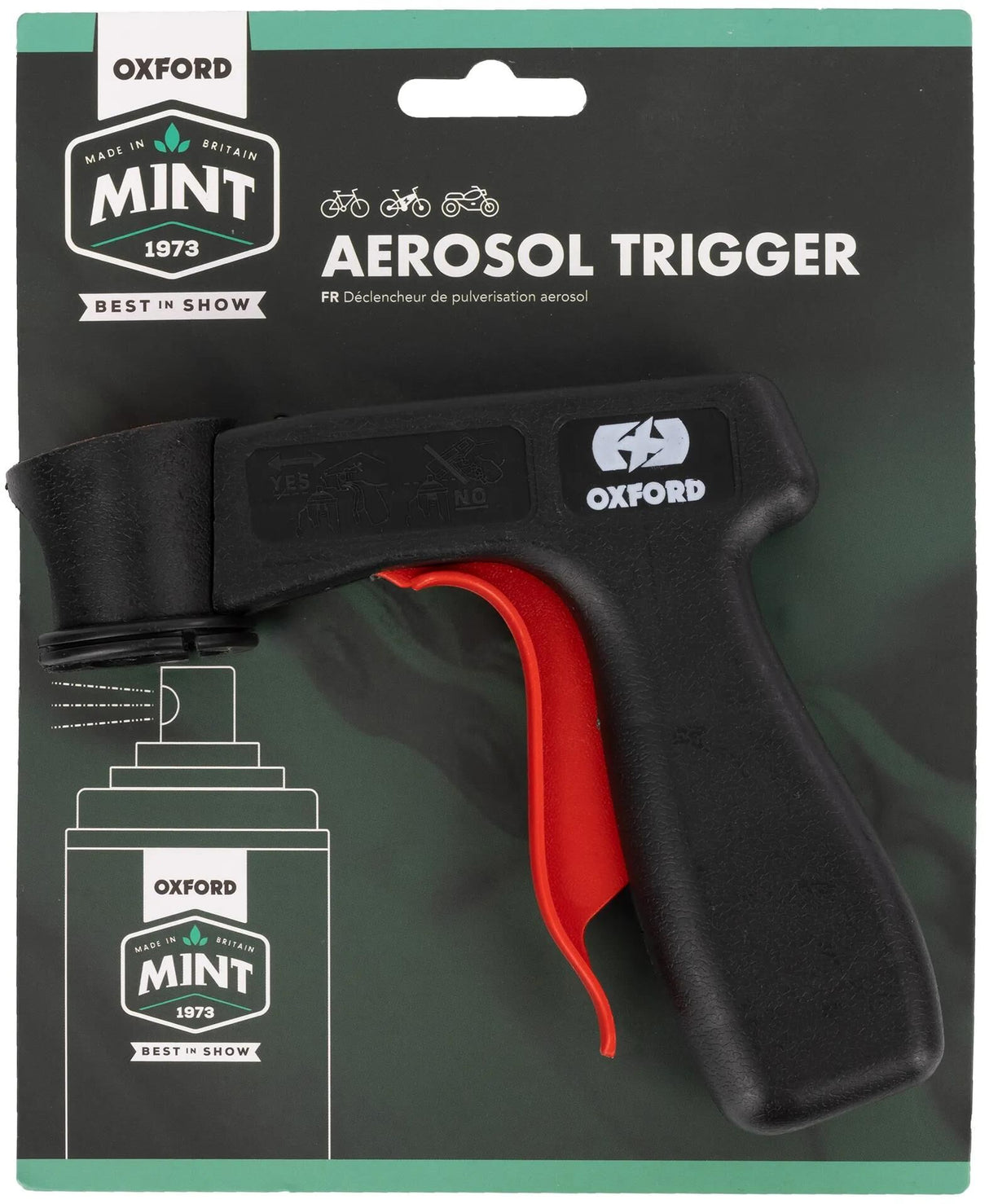 Poignée Oxford menthe pour déclencheur de bombes aérosols. bombe aérosol poignée menthe ox430